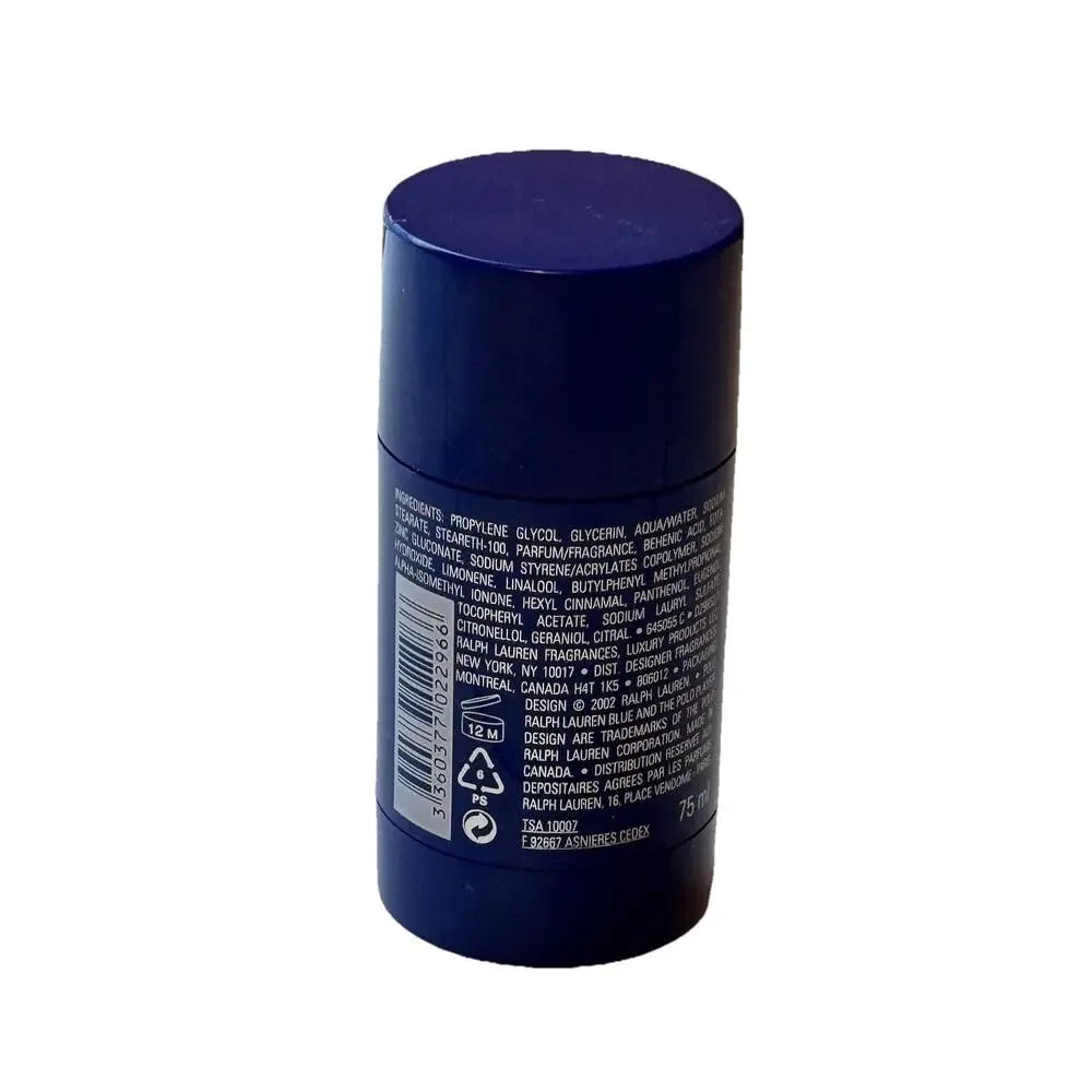 POLO BLUE RALPH LAUREN Men's Vitamin Enriched Solid Deodorant Stick 2.6 oz., NEW